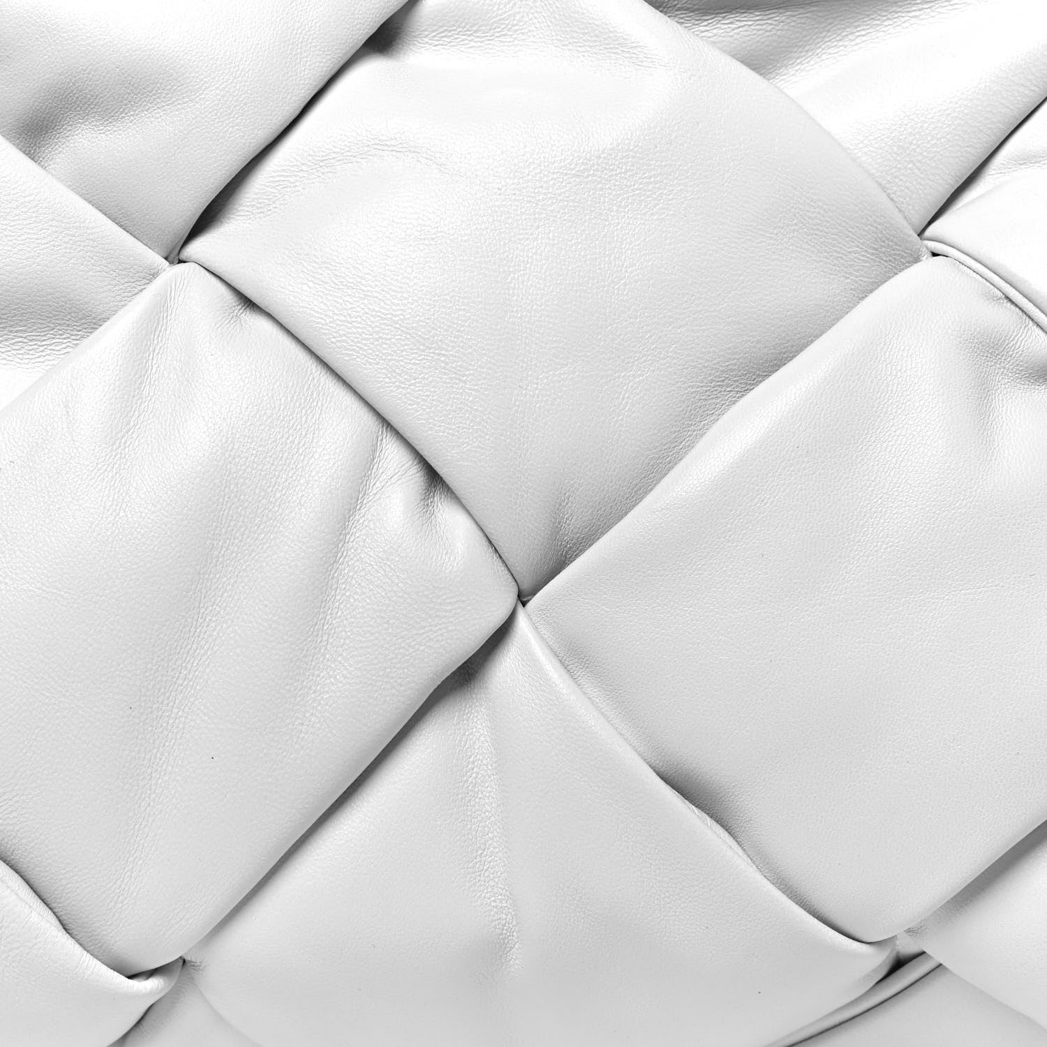 Bottega Veneta Lambskin Padded Lock Tote White 6 of 10