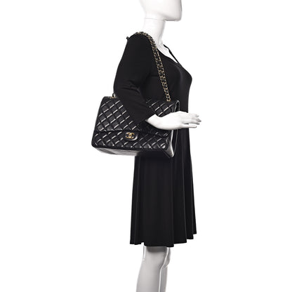 Chanel Lambskin Quilted Maxi Single Flap Black 2 of 10