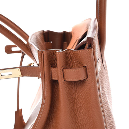 Hermes Taurillon Clemence Lizard Club Birkin 30 Gold Marron D'Inde 24 of 34