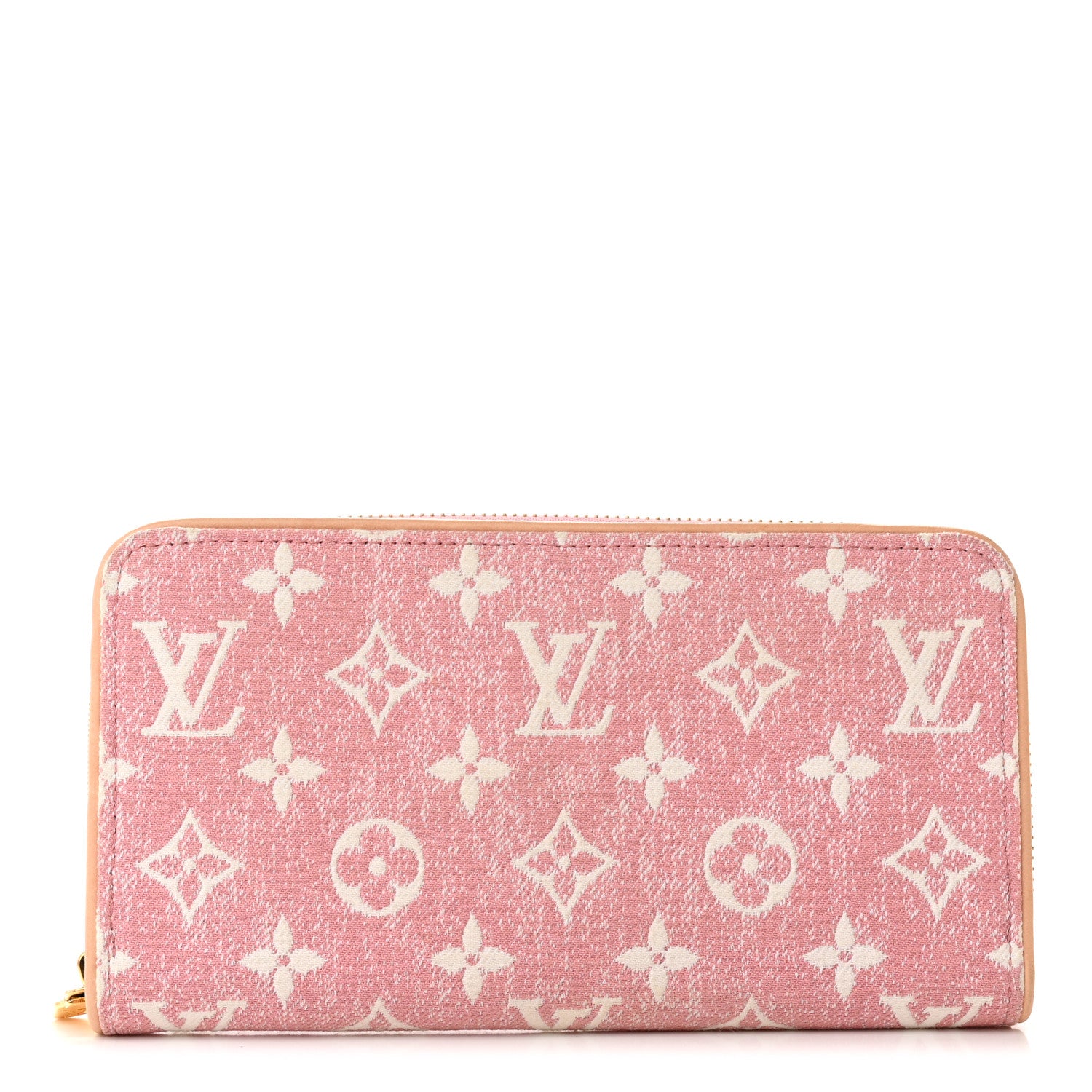 Louis Vuitton Denim Monogram Jacquard Zippy Wallet Pink 1 of 10