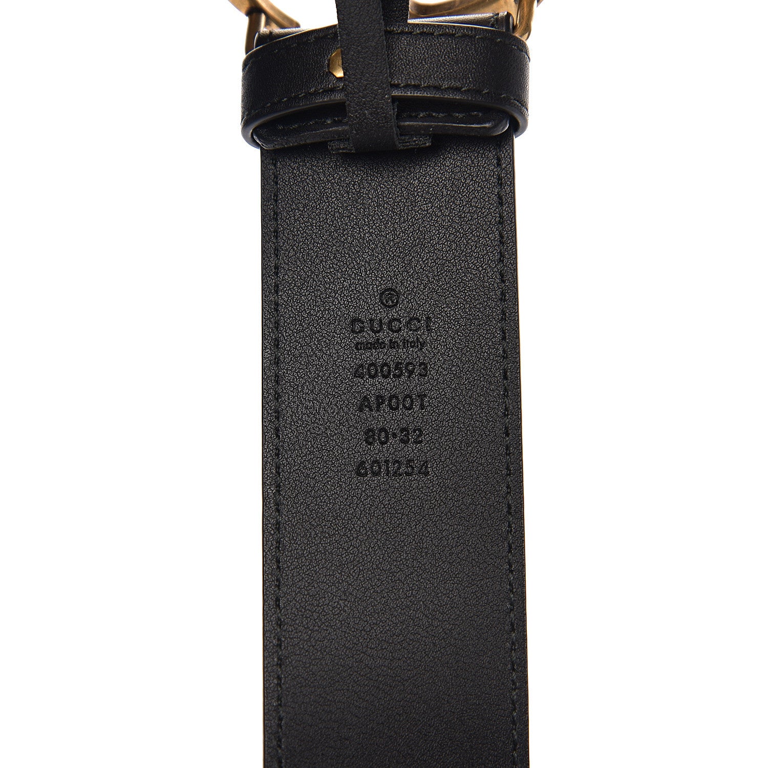 Gucci Calfskin Double G 40mm Belt 80 32 Black 3 of 6