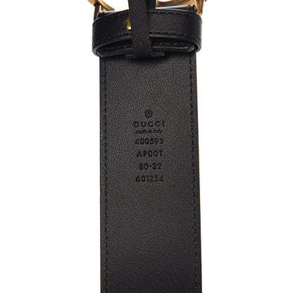 Gucci Calfskin Double G 40mm Belt 80 32 Black 3 of 6
