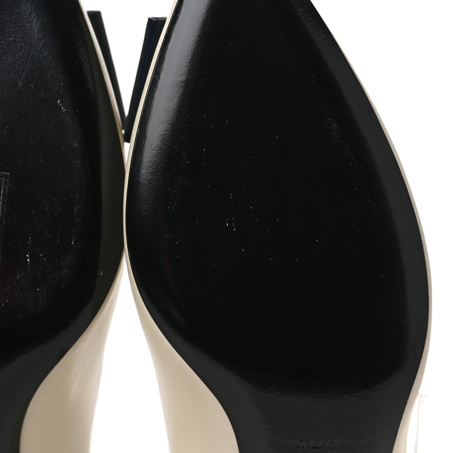 Saint Laurent Calfskin Bow Anais Pumps 35 White 10 of 11