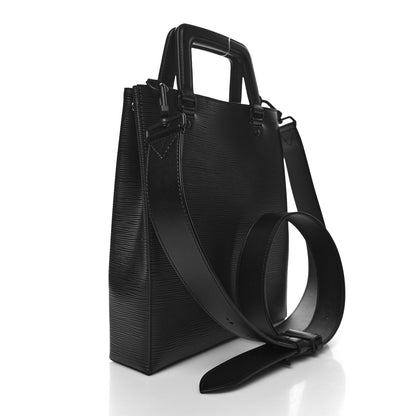 Louis Vuitton Epi Sac Plat Fold Bag Black 3 of 10