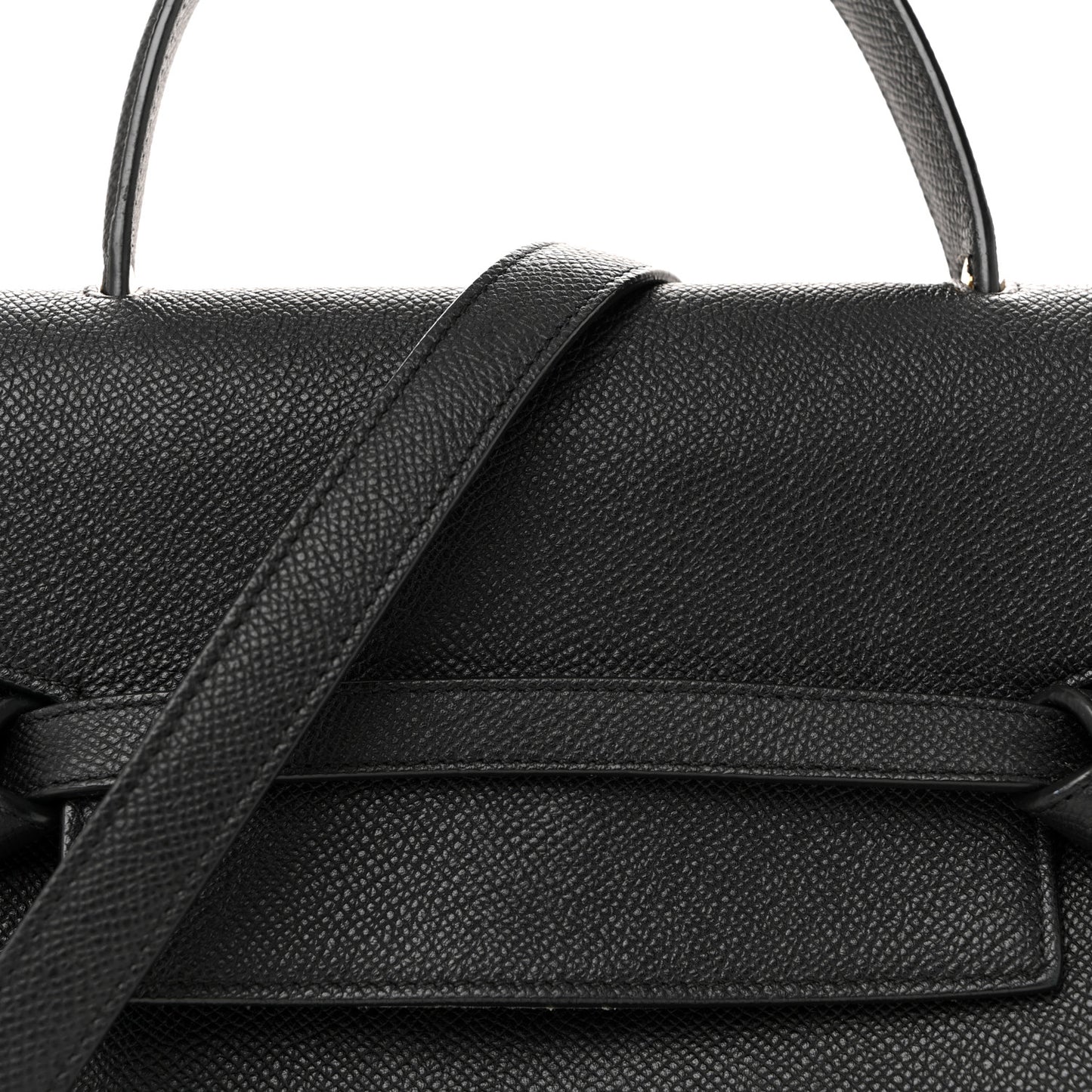 Grained Calfskin Micro Belt Bag Black