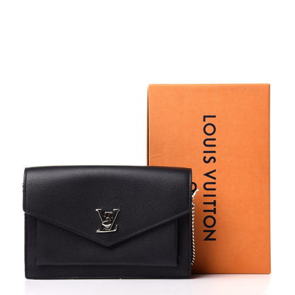 Louis Vuitton Soft Calfskin My Lockme Chain Pochette Black 13 of 13