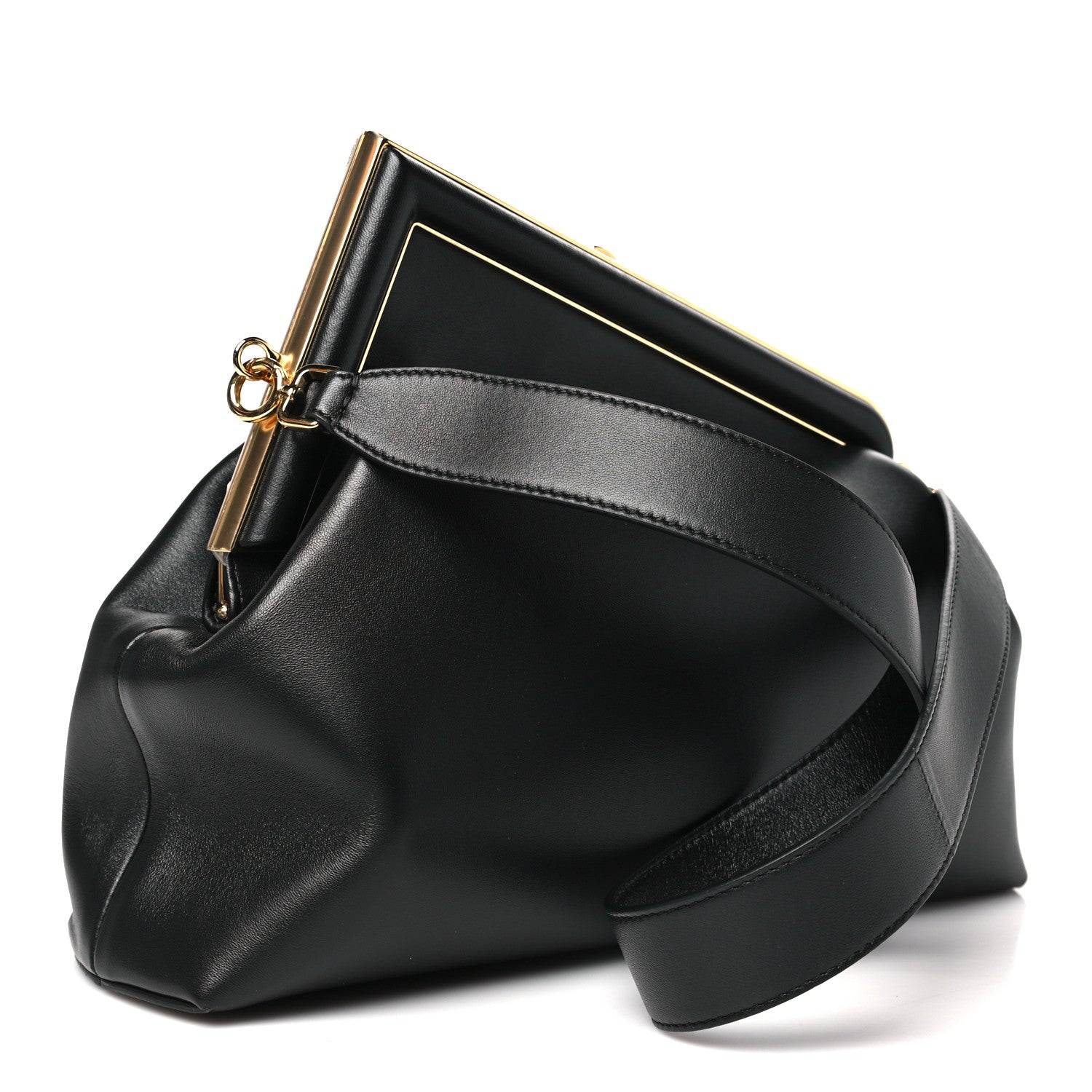 Fendi Shiny Nappa Medium Fendi First Black 3 of 10