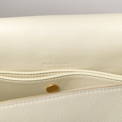 Celine Grained Calfskin Medium Trotteur White 5 of 9