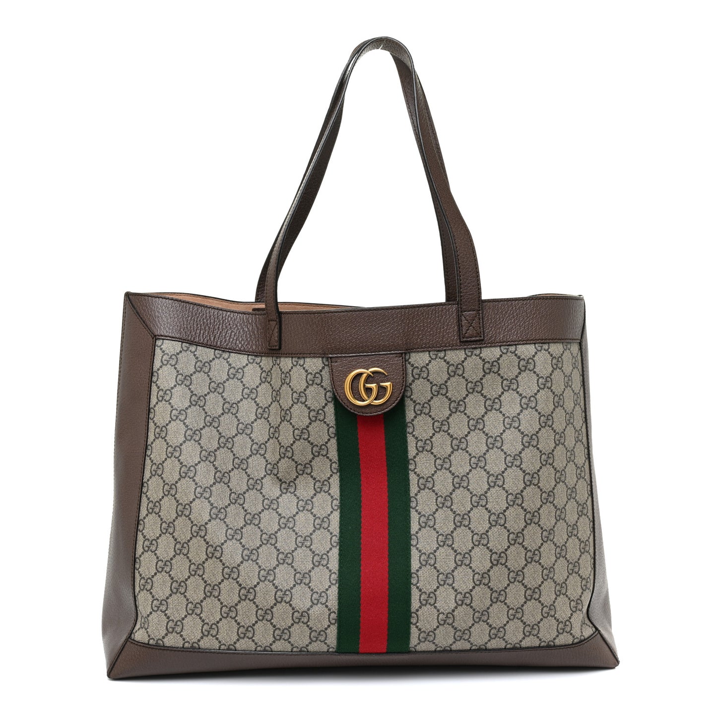 X DISNEY GG Supreme Monogram Web Three Little Pigs Large Ophidia Tote Beige New Acero
