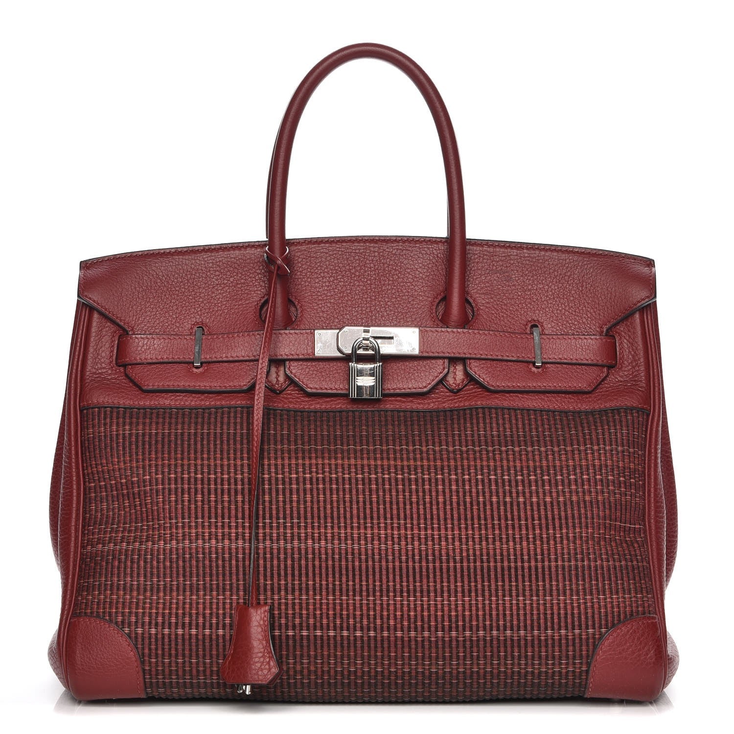 Hermes Taurillon Clemence Crinoline Birkin 35 Rouge H 1 of 25