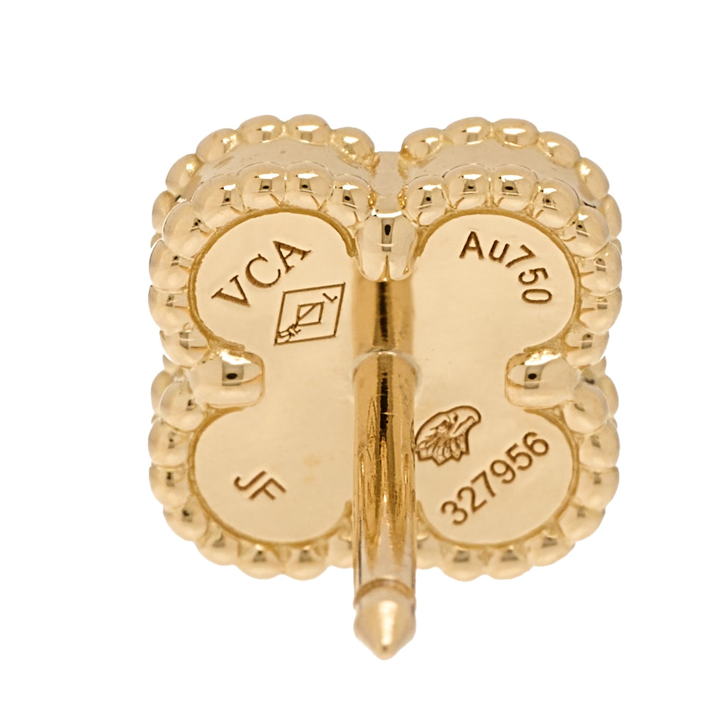 18K Yellow Gold Black Onyx Sweet Alhambra Earrings