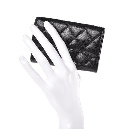 Chanel Caviar Quilted Flap Card Holder Black 2 of 8