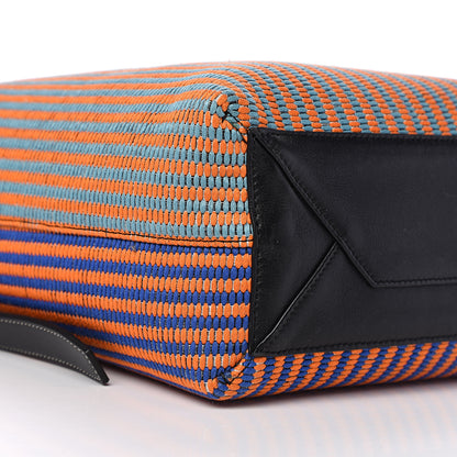 Celine Woven Canvas Small Twisted Cabas Multicolor 6 of 8