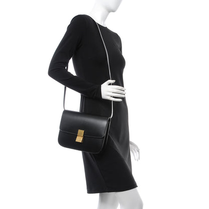 Celine Box Calfskin Medium Classic Box Flap Bag Black 2 of 9