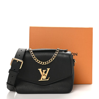 Louis Vuitton Grained Calfskin Lockme Oxford Black 10 of 10