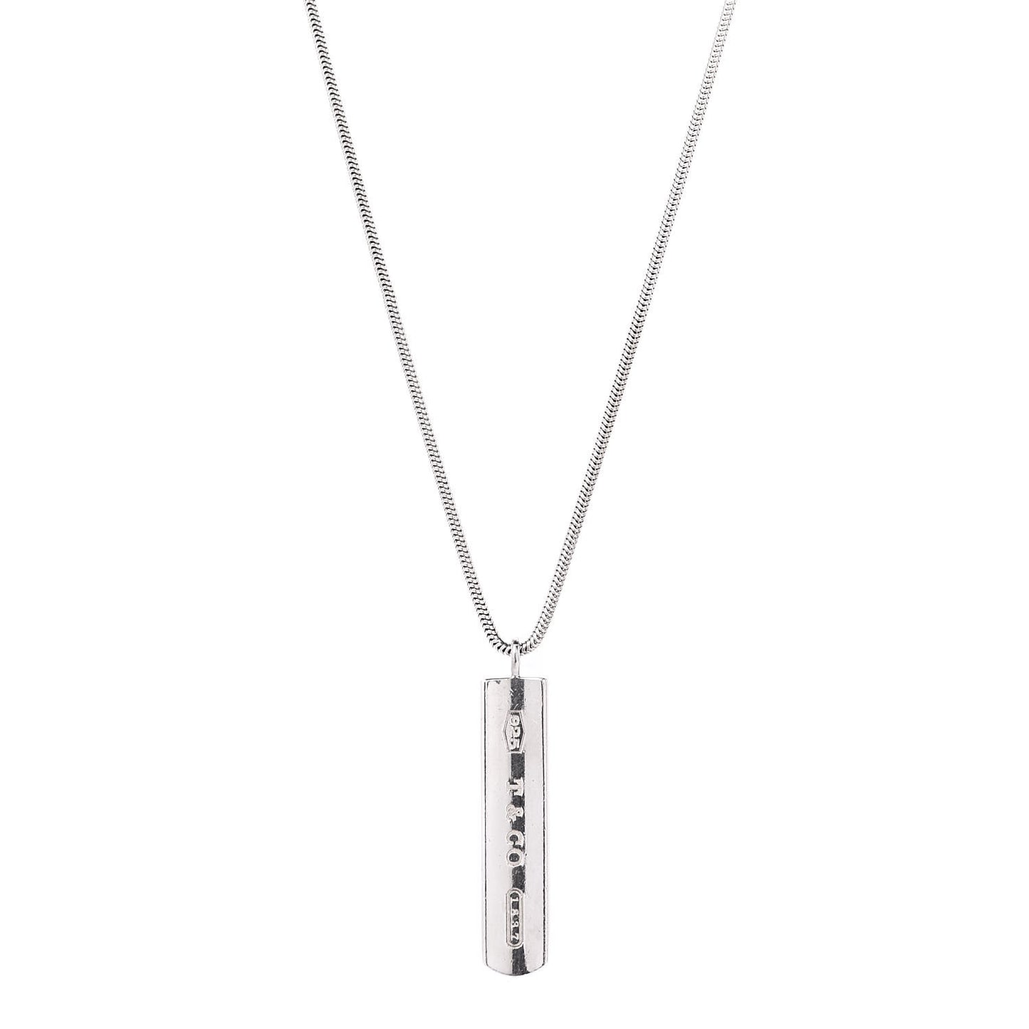 Sterling Silver 1837 Bar Pendant Necklace