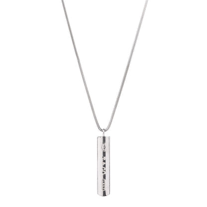 Tiffany Sterling Silver 1837 Bar Pendant Necklace 1 of 7