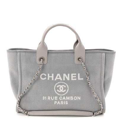 Chanel Mixed Fibers Small Deauville Tote Grey 1 of 11