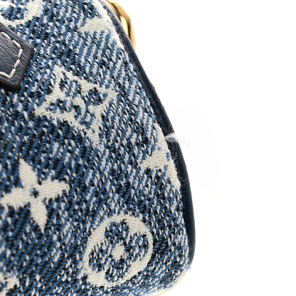 Louis Vuitton Denim Monogram Jacquard Micro Speedy Bag Charm Bleu 7 of 7