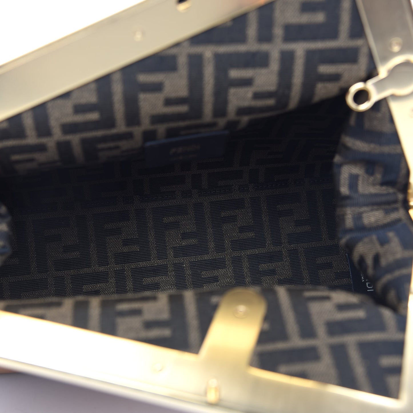 Shiny Nappa Medium Fendi First Caramello
