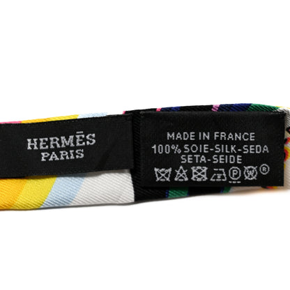 Hermes Silk Brides De Gala Shadow Doll Twilly Black Jaune Multicolor 2 of 3