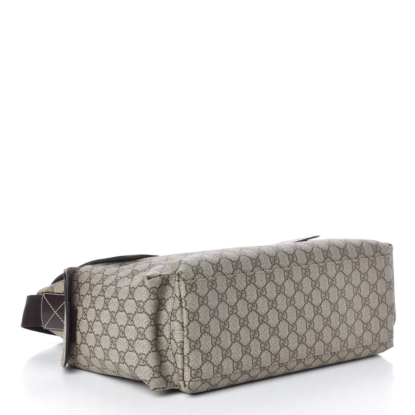 GG Plus Monogram Messenger Diaper Bag Dark Brown