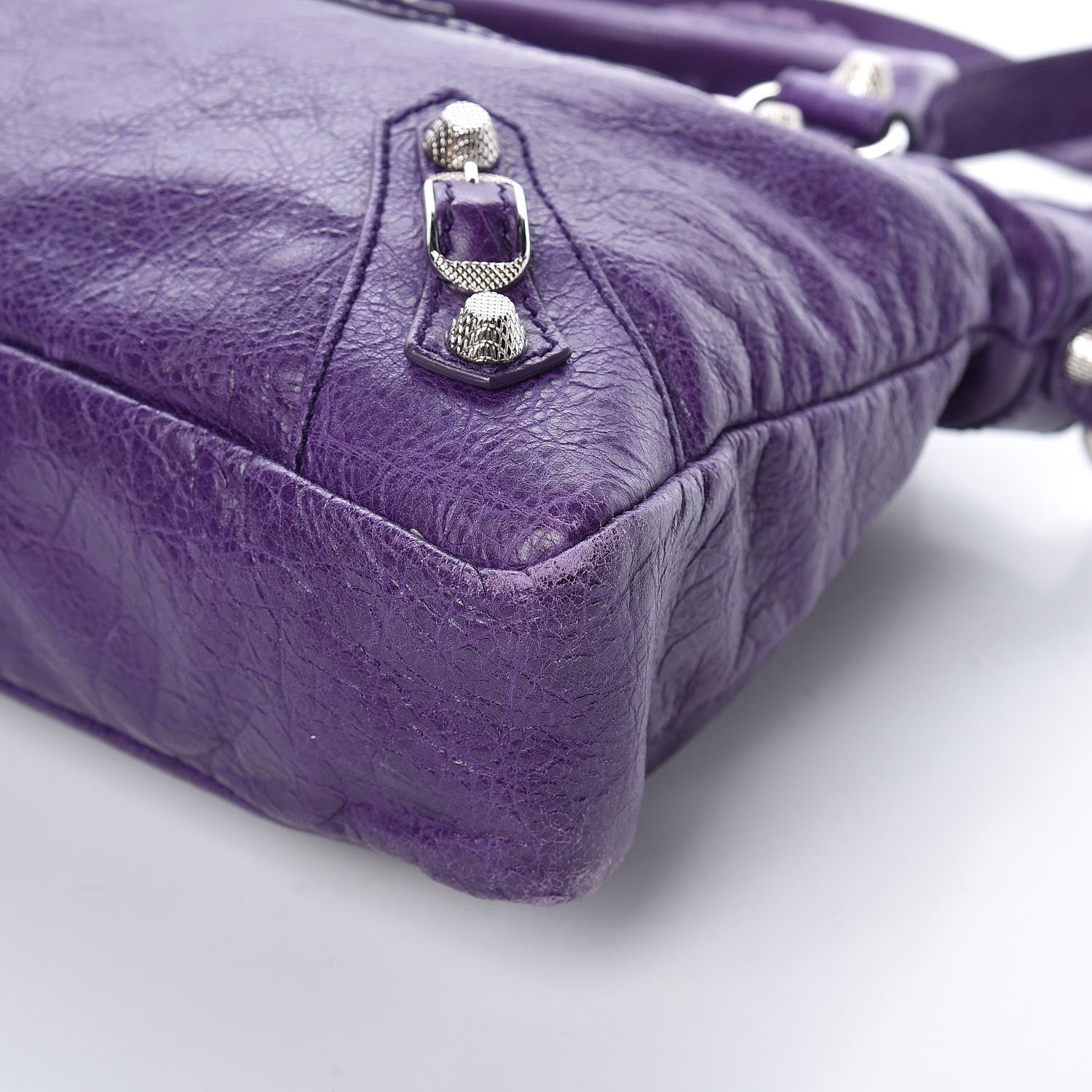 Balenciaga Agneau Giant 12 Silver Hardware Town Dark Violet 13 of 15