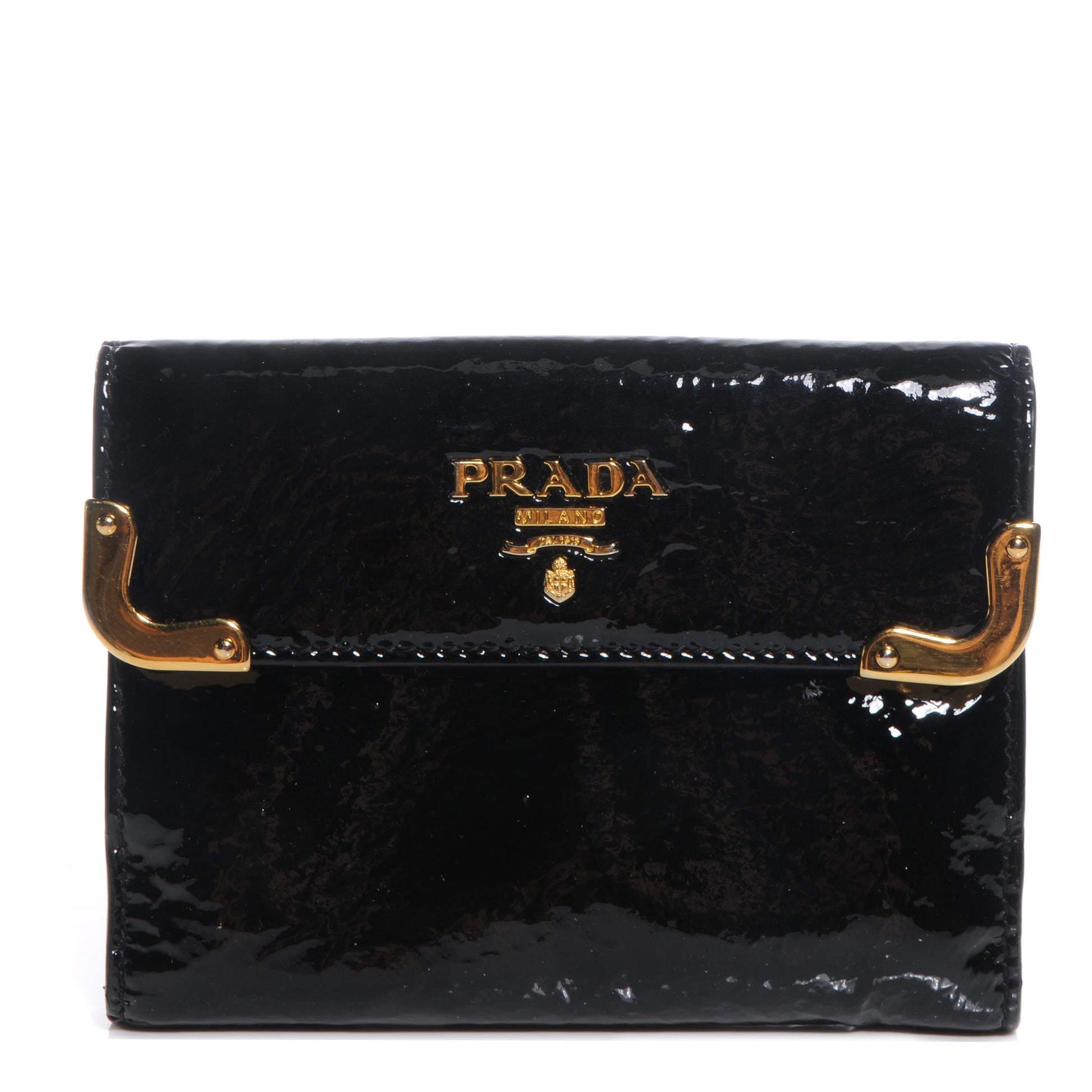 Prada Vernice Wallet Black 1 of 10
