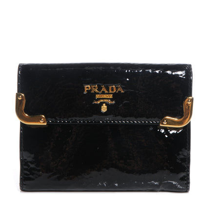 Prada Vernice Wallet Black 1 of 10