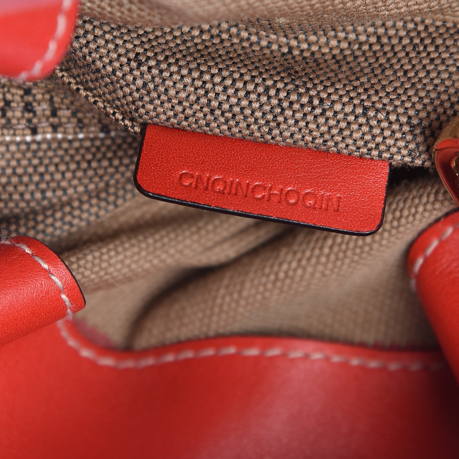 Burberry Canvas Mega Check Medium Ashby Hobo Cadmium Red 9 of 13