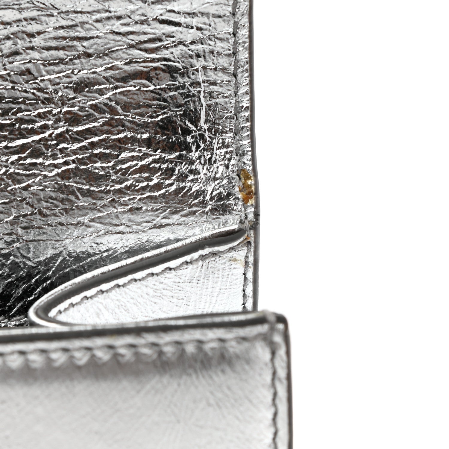 Saint Laurent Metallic Calfskin Monogram Large Belle De Jour Clutch Silver 8 of 8