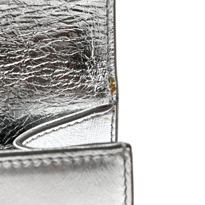 Saint Laurent Metallic Calfskin Monogram Large Belle De Jour Clutch Silver 8 of 8