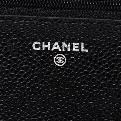Chanel Caviar Quilted Wallet On Chain WOC Black 6 of 10