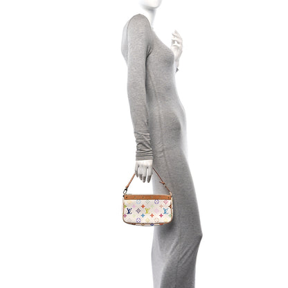 Louis Vuitton Monogram Multicolor Pochette Accessories White 2 of 12