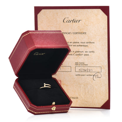 Cartier 18K Yellow Gold Small Juste Un Clou Ring 53 6.5 5 of 5