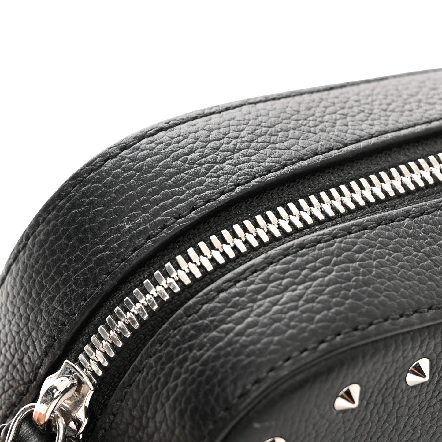 Calfskin Chanswell Studded Camera Bag Black