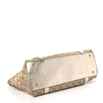Gucci Monogram Medium Abbey Tote Gold 3 of 7