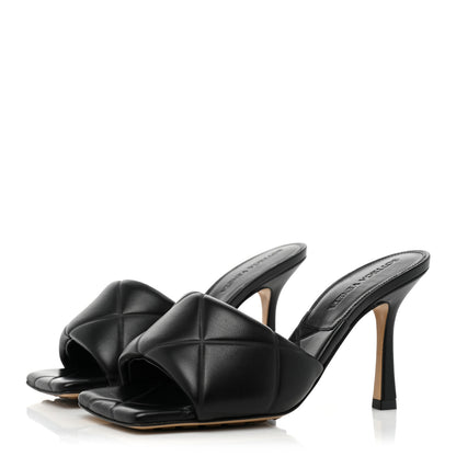 Bottega Veneta Nappa Quilted Rubber Lido Mule Sandals 35.5 Black 3 of 9