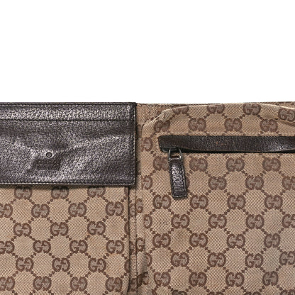 Gucci GG Monogram Web Double Pocket Belt Bag Dark Brown 8 of 10