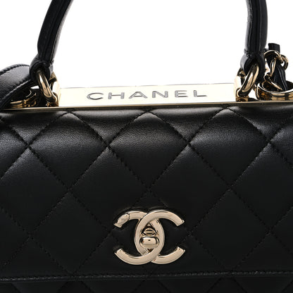 Chanel Lambskin Quilted Mini Trendy CC Dual Handle Flap Bag Black 8 of 12