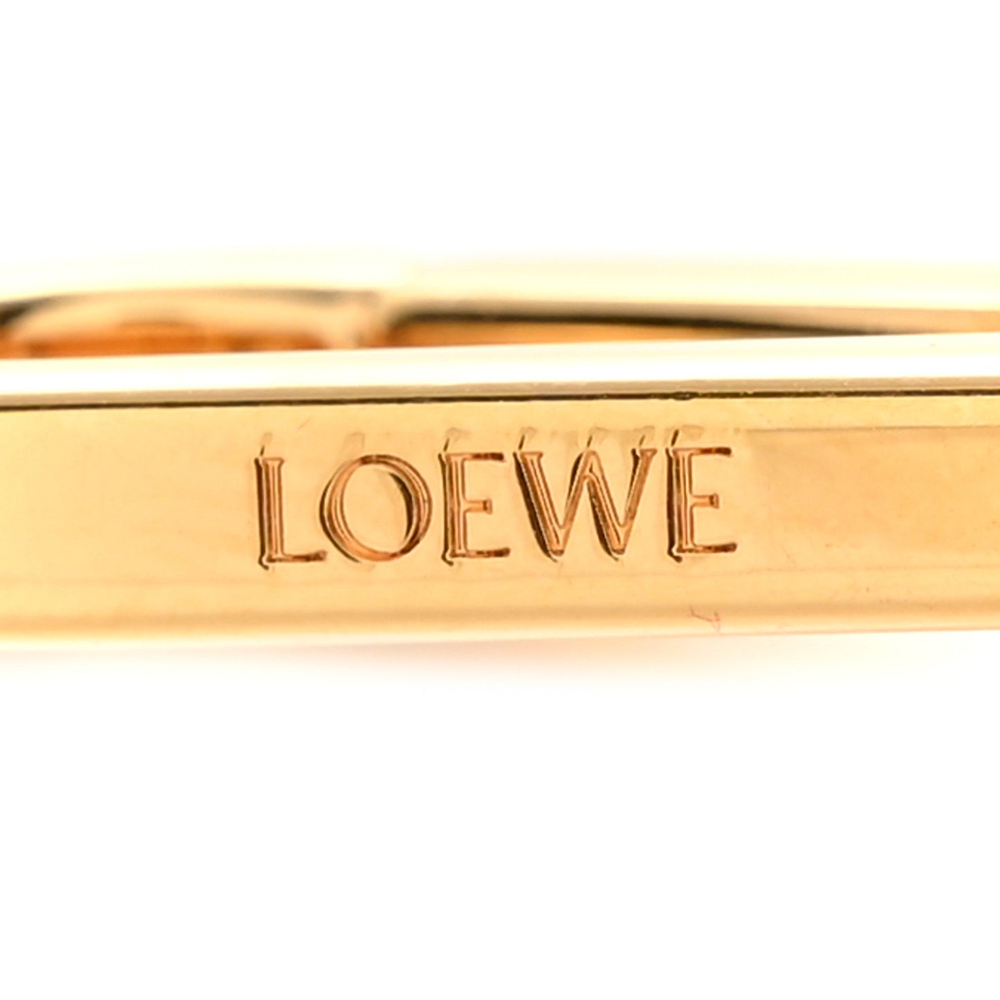 Brass Anagram Donut Chain Shoulder Strap Gold