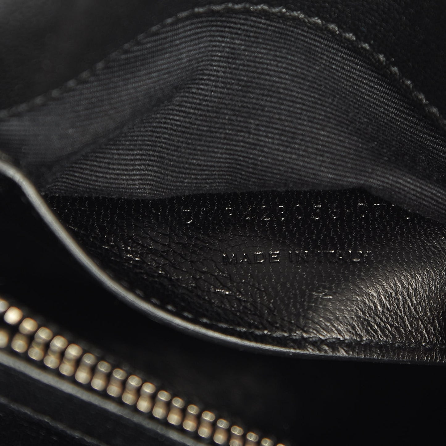 Sheepskin Matelasse Chevron Monogram Medium College Bag Black