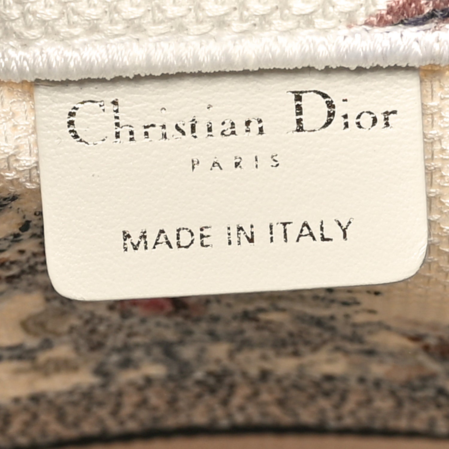 Christian Dior Canvas Embroidered Large Jardin D'Hiver Book Tote Latte Multicolor 6 of 11
