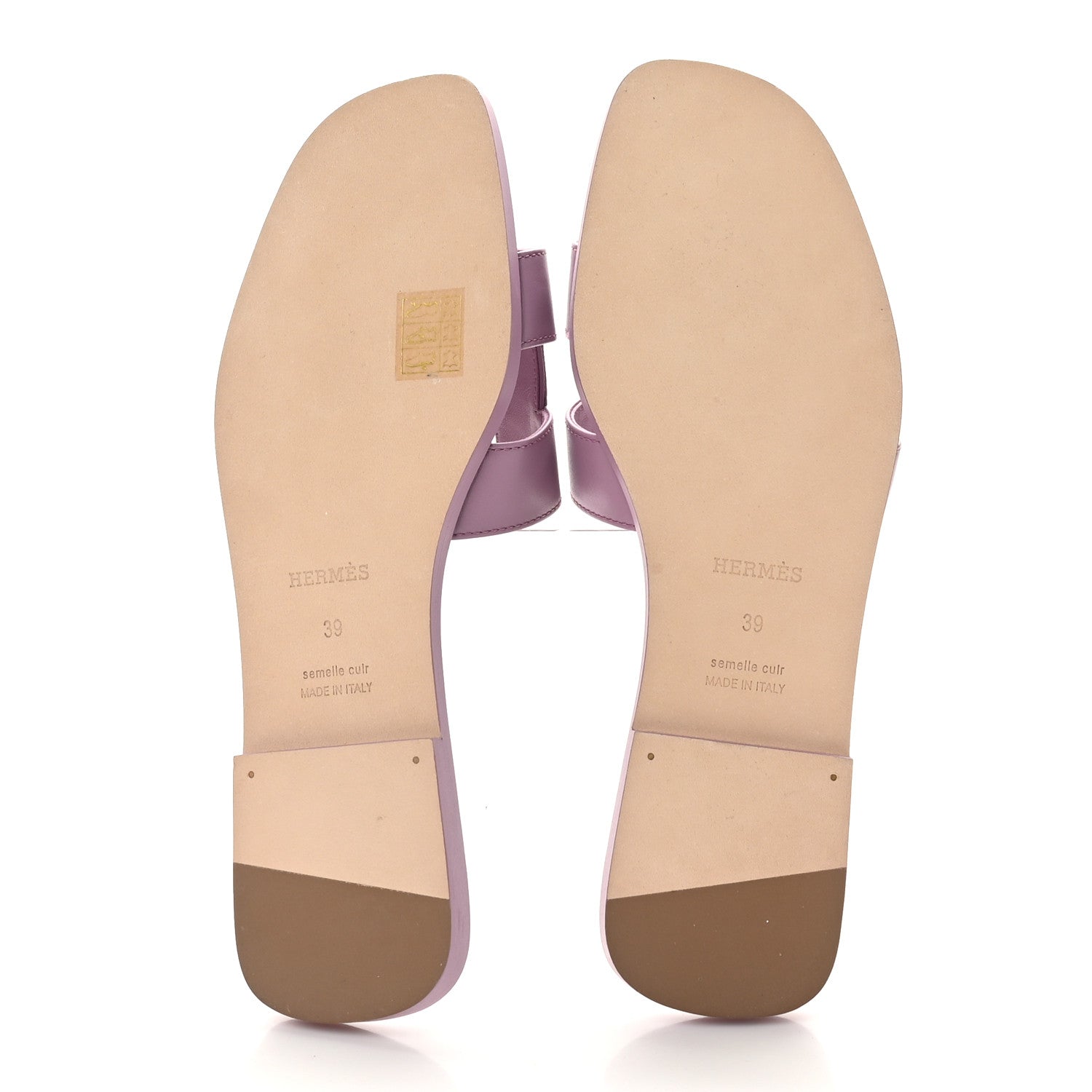 Hermes Box Calfskin Oran Sandals 39 Bruyère 6 of 9