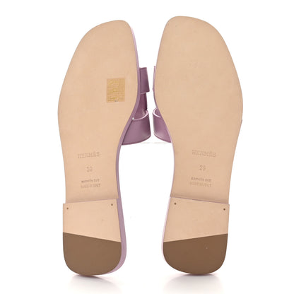 Hermes Box Calfskin Oran Sandals 39 Bruyère 6 of 9