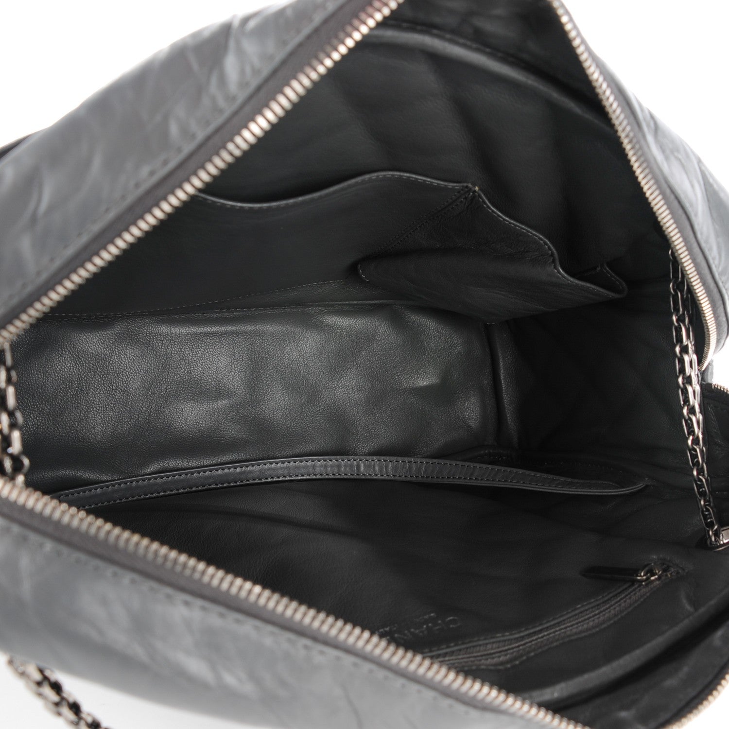 Chanel Aged Calfskin Quilted Large Reissue Camera Case Grey 5 of 8