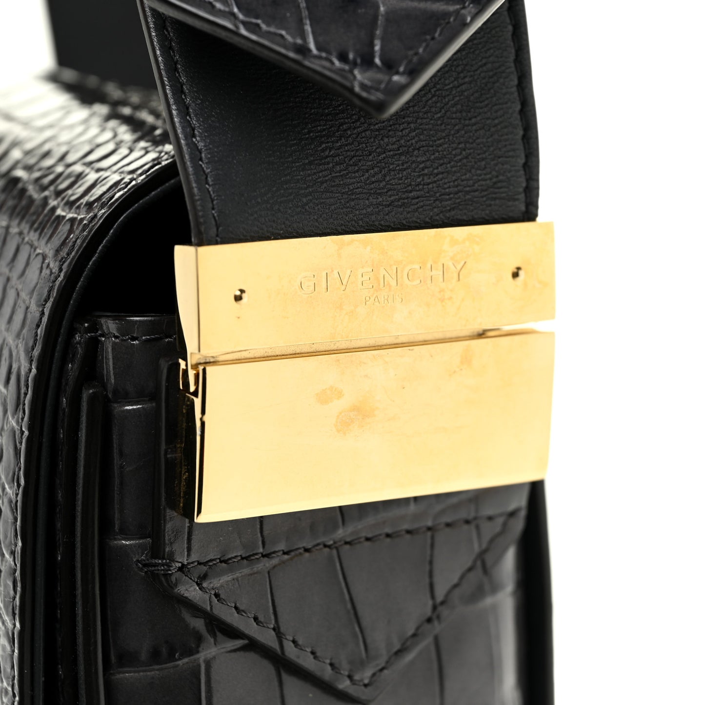 Calfskin Crocodile Embossed Medium Eden Storm Grey