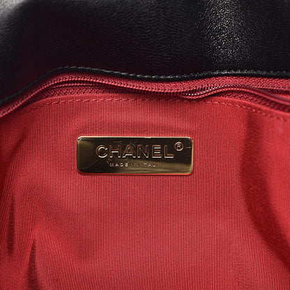 Chanel Lambskin Quilted Maxi 19 Flap Black 6 of 10