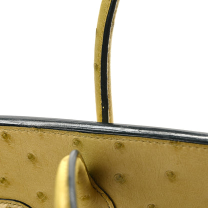 Hermes Ostrich Birkin 30 Vert Anis 15 of 16