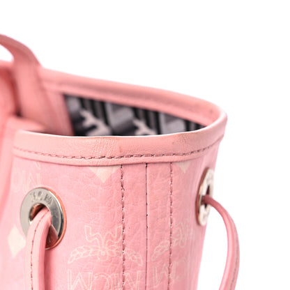 MCM Visetos Medium Liz Reversible Shopper Tote Blossom Pink 9 of 17